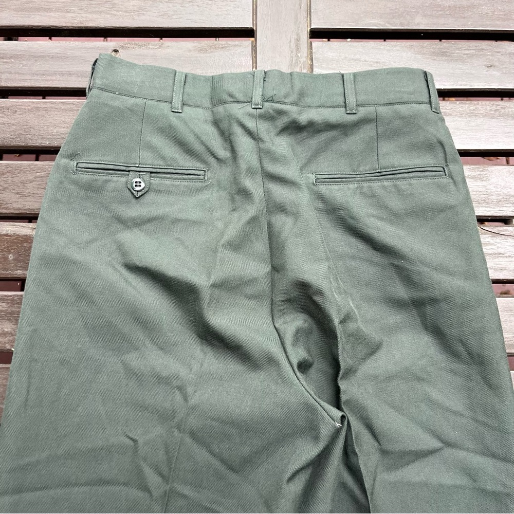 Vintage Military Pleated Wool Serge Trousers (30L)